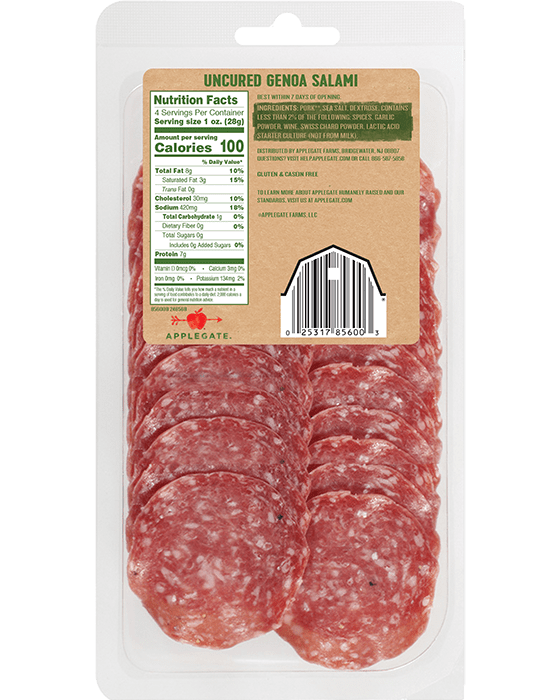 Products Traditional Italian Natural Genoa Salami Applegate